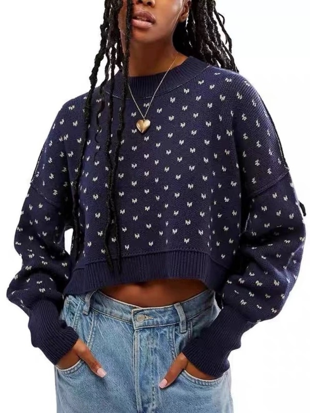 Free People The Pattern Easy Street Crop Sweater